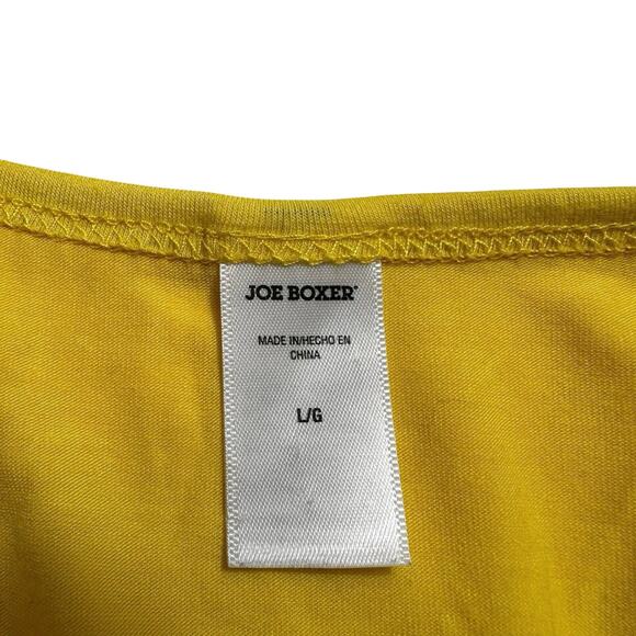 Joe Boxer Womens Yellow Swim Coverup Racer Back Tank Dress Beach Graphic Print L - Picture 8 of 9